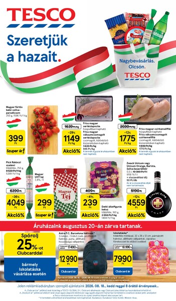 Aktuális Tesco akciós újság
